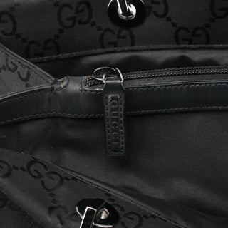 Gucci Black GG Bamboo Tote Bag