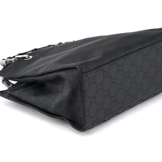 Gucci Black GG Bamboo Tote Bag