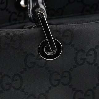 Gucci Black GG Bamboo Tote Bag