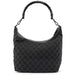 Gucci Black GG Canvas Bamboo Shoulder Bag