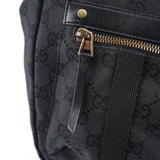 Gucci Black GG Canvas Crossbody Bag