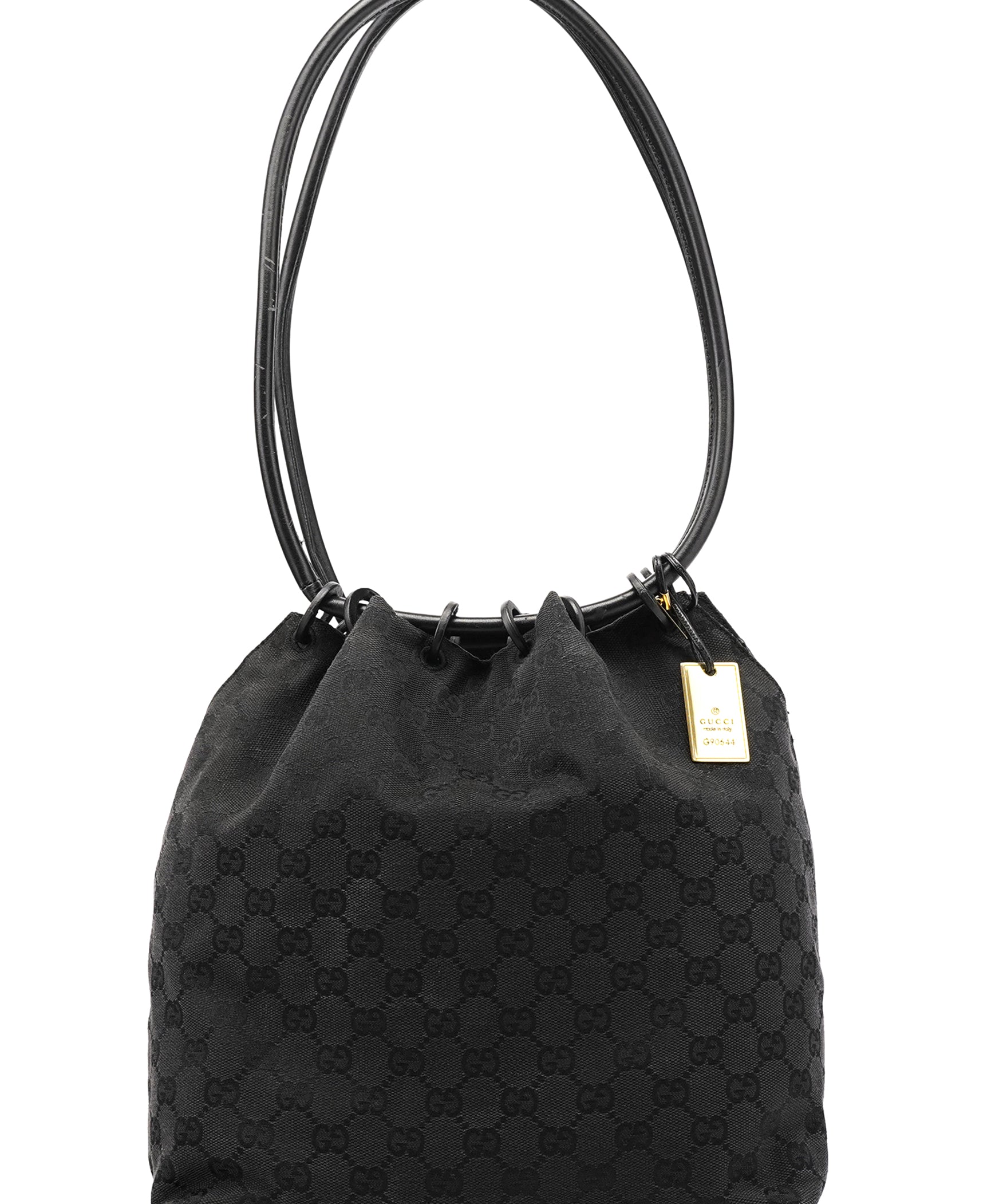 Gucci Axelväska med dragsko i svart GG-canvas