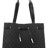 Gucci Black GG Canvas Drawstring Tote