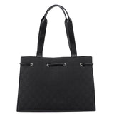 Gucci Black GG Canvas Drawstring Tote