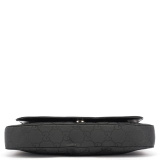 Gucci Black GG Canvas Flap Shoulder Bag