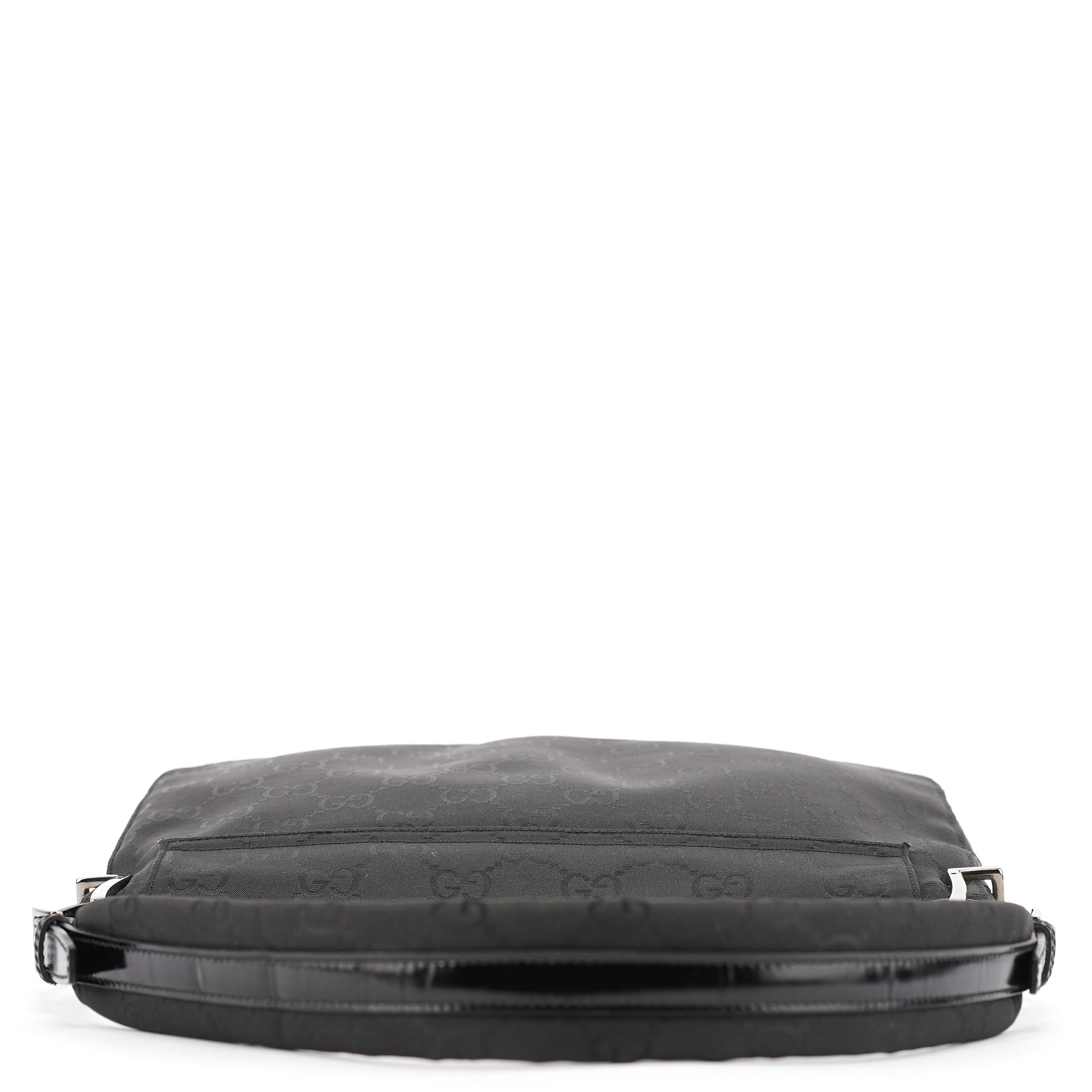 Gucci Black GG Canvas Flap Shoulder Bag