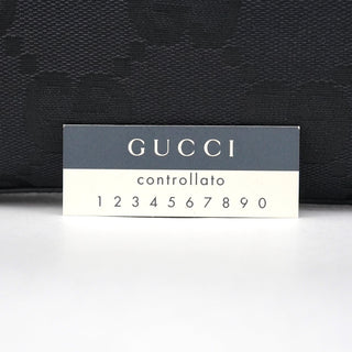 Gucci Black GG Canvas Hobo Shoulder Bag