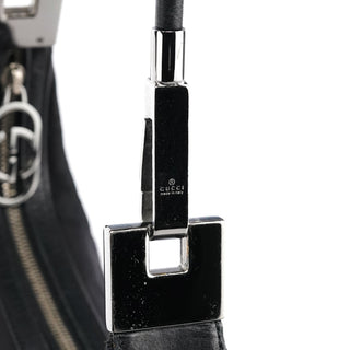 Gucci Black GG Canvas Hobo Shoulder Bag