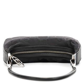 Gucci Black GG Canvas Hobo Shoulder Bag