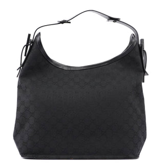 Gucci Black GG Canvas Leather Shoulder