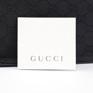 Gucci Black GG Canvas Leather Shoulder