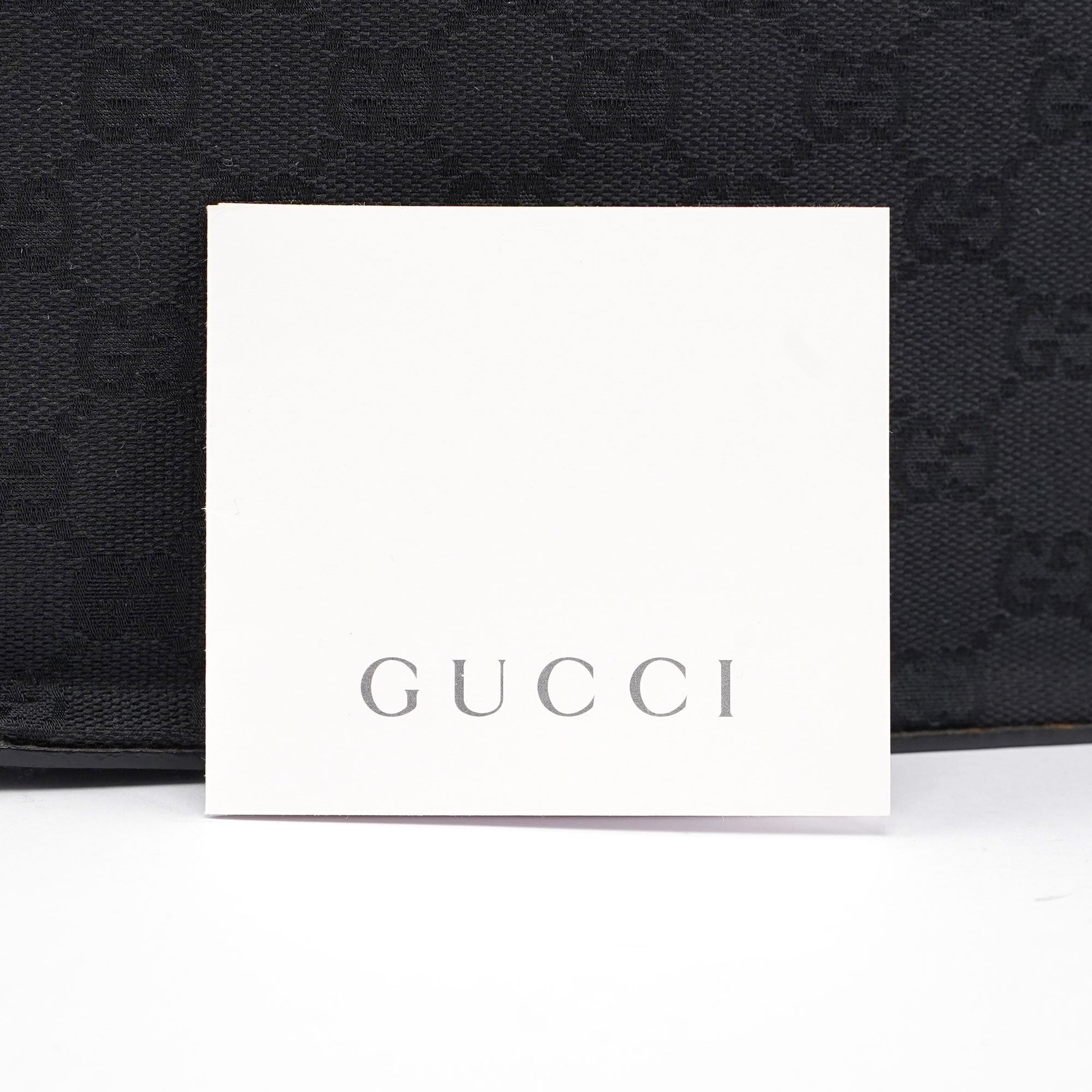 Gucci Black GG Canvas Leather Shoulder