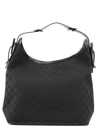 Gucci Black GG Canvas Leather Shoulder