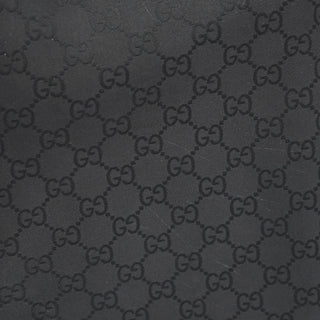 Gucci Black GG Canvas Leather Tote Bag