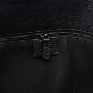 Gucci Black GG Canvas Leather Tote Bag