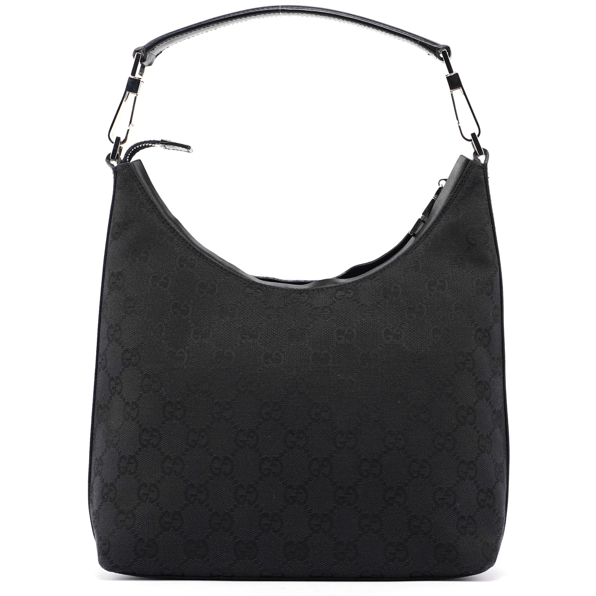 Gucci Schultertasche aus schwarzem GG Canvas