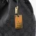 Gucci Black GG Drawstring Shoulder Bag