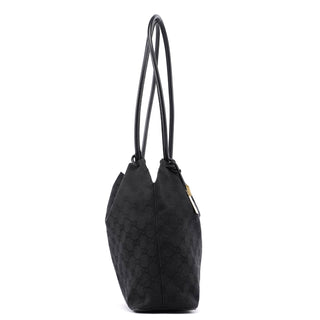 Gucci Black GG Drawstring Shoulder Bag