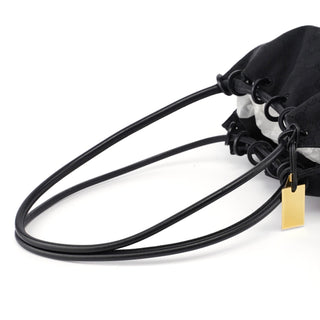 Gucci Black GG Drawstring Shoulder Bag