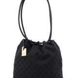 Gucci Black GG Drawstring Shoulder Bag