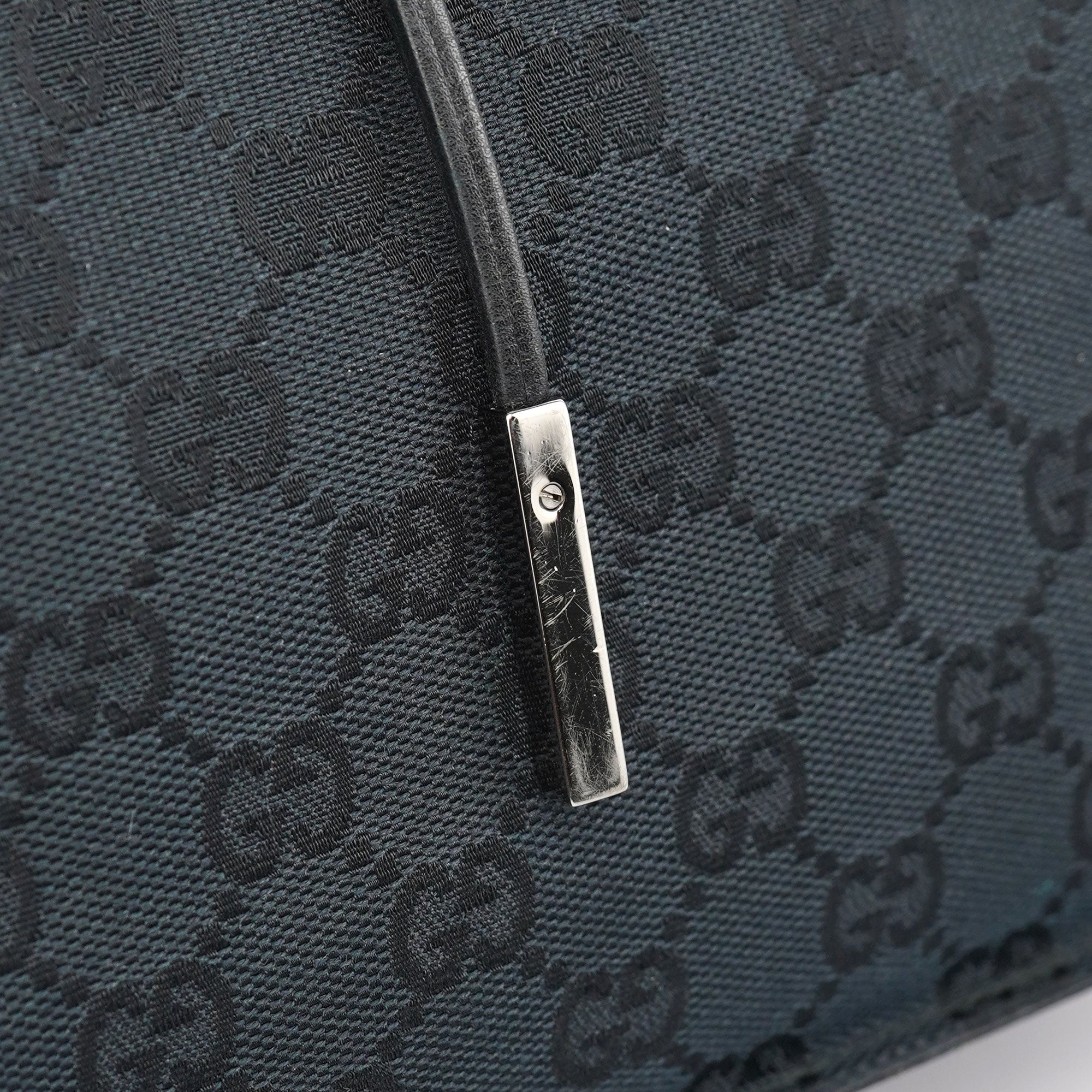 Gucci Black GG Drawstring Tote Bag