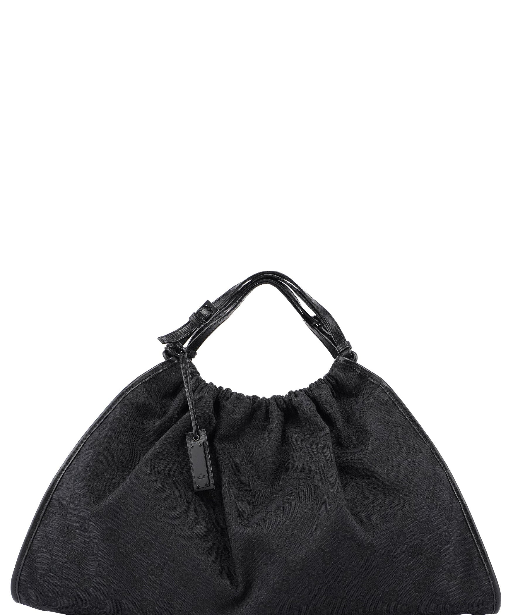 Gucci Black GG Dual Handle Bag