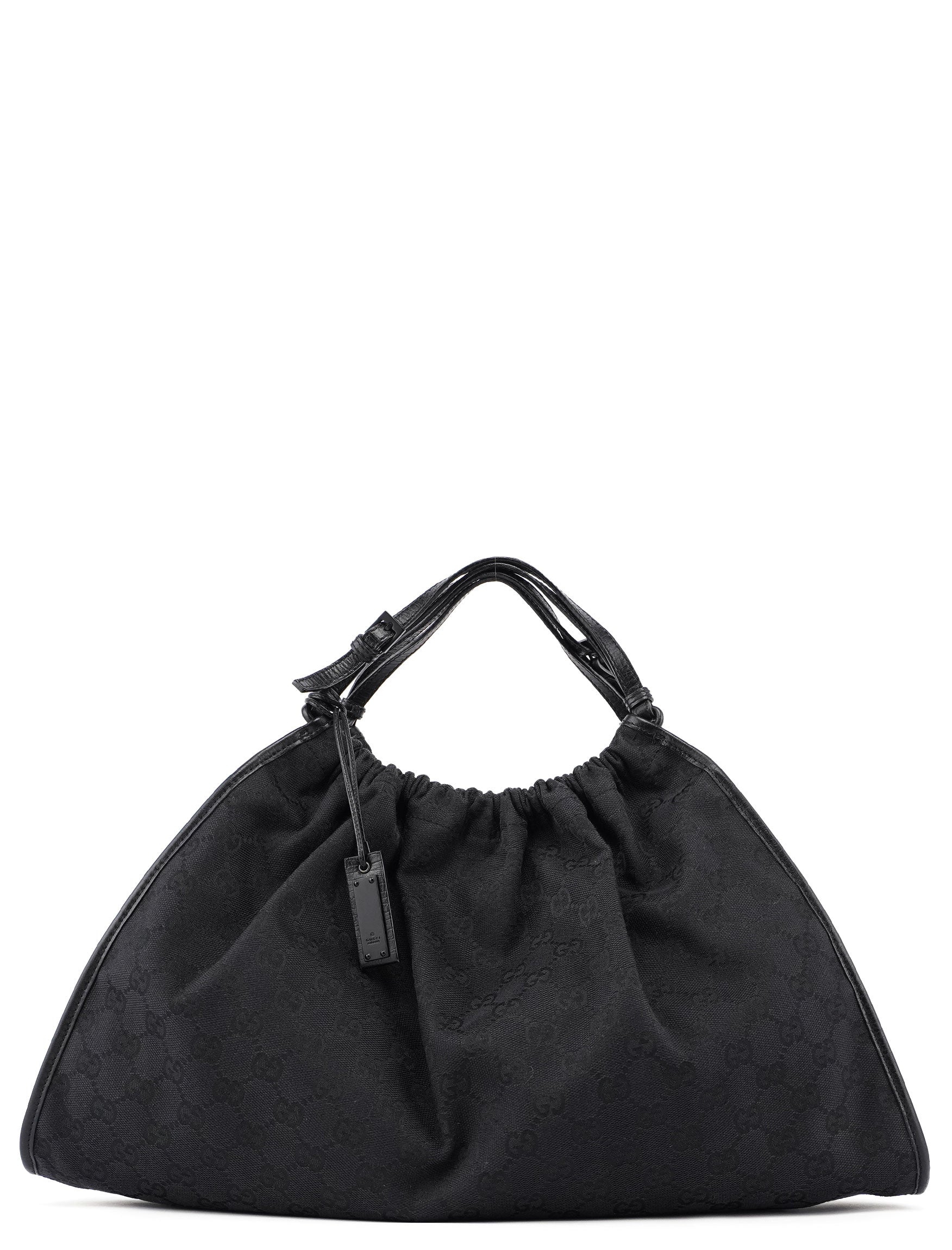 Gucci Black GG Dual Handle Bag