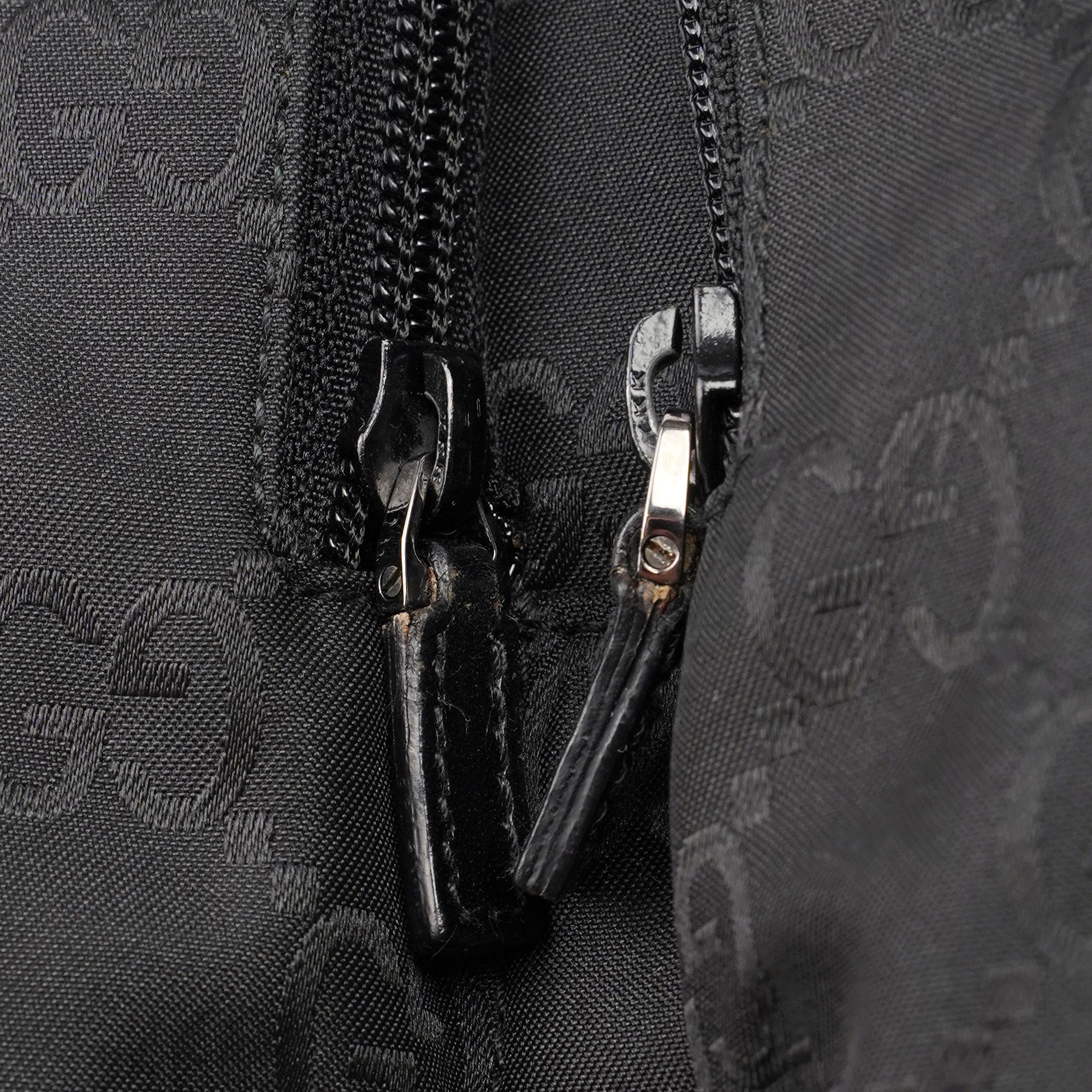 Gucci Black GG Dual Pocket Shoulder Bag