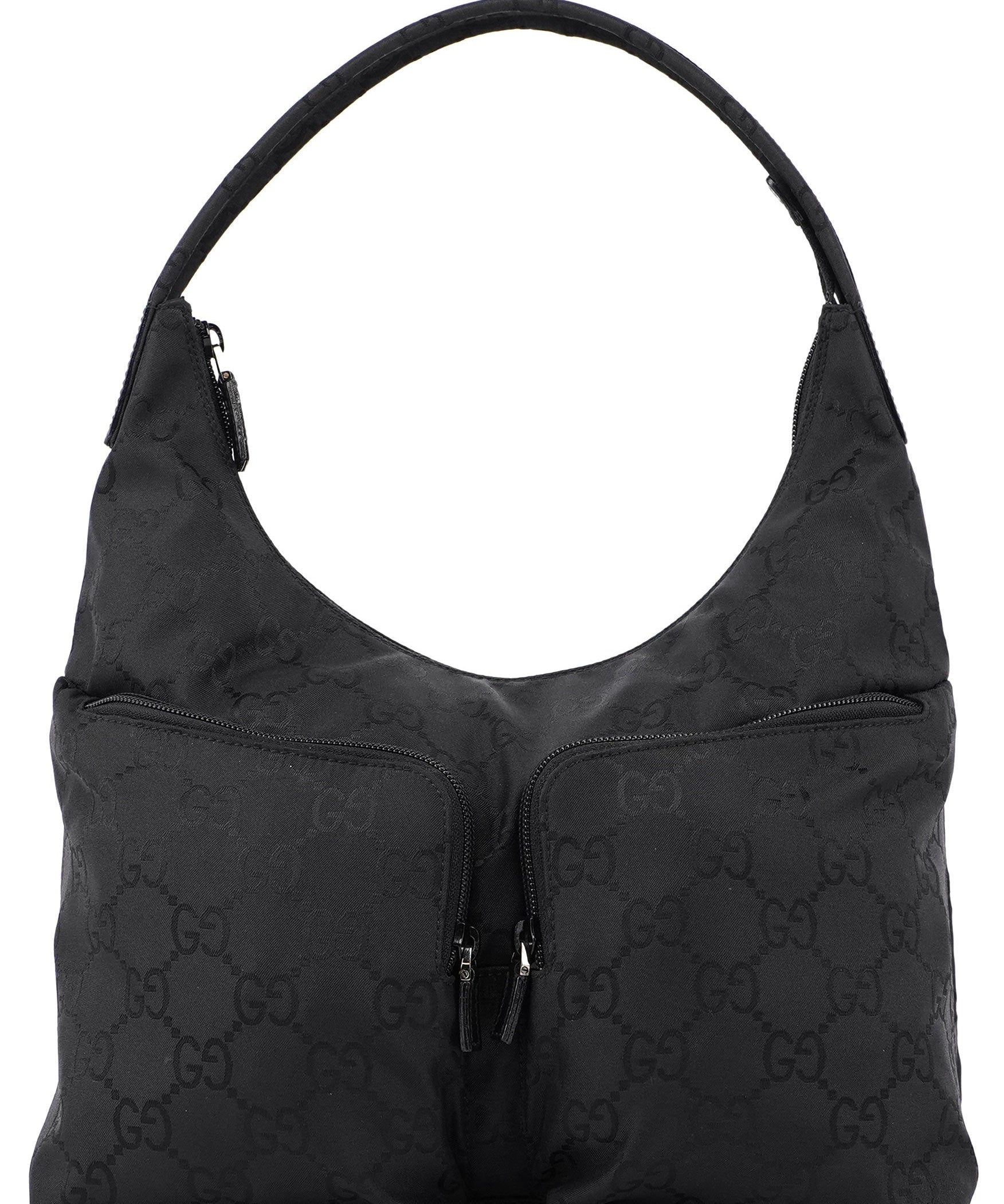 Gucci Black GG Dual Pocket Shoulder Bag