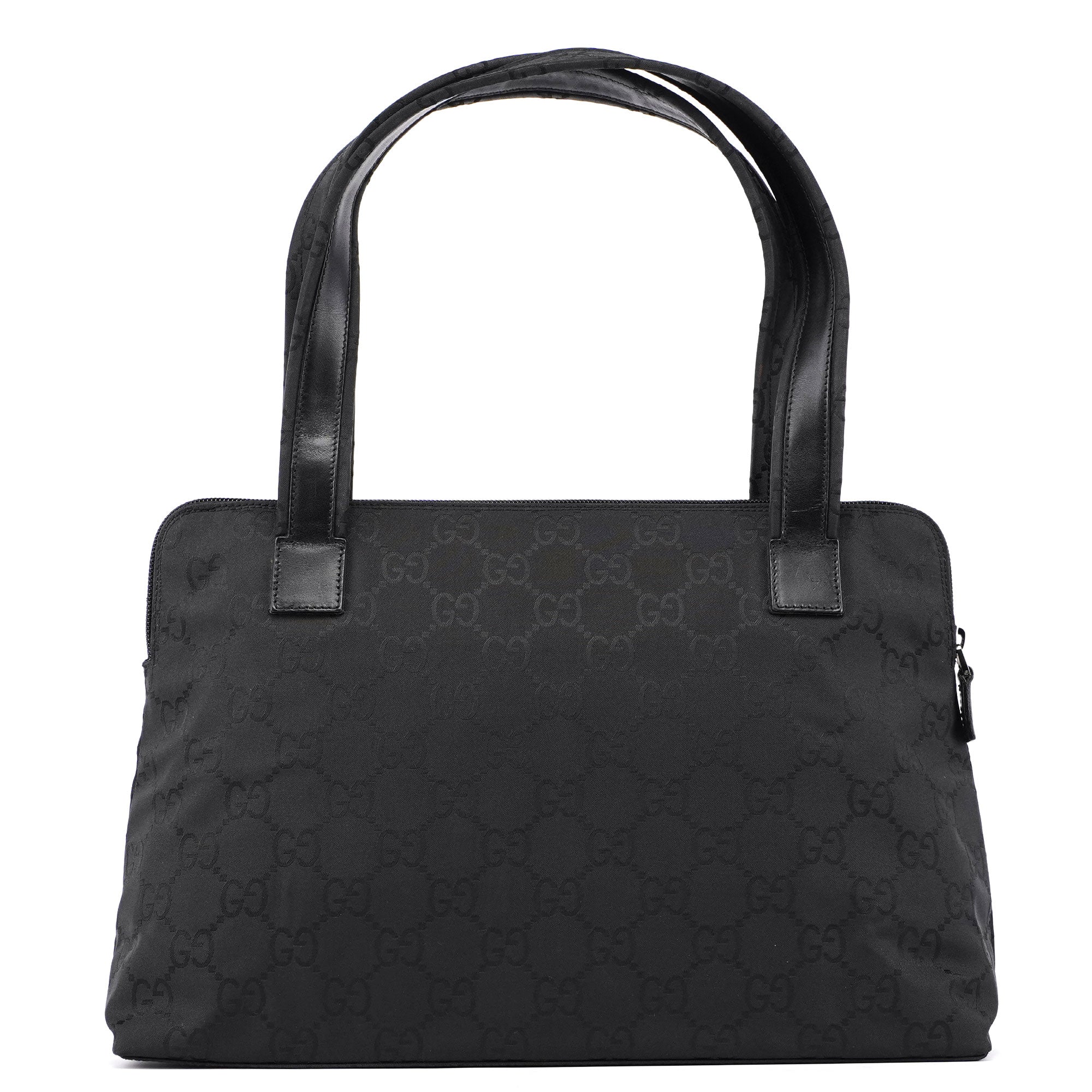 Gucci Black GG Dual Pocket Tote Bag