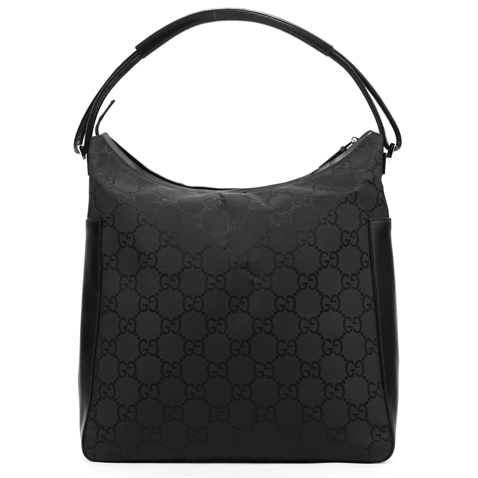 Gucci Black GG Hobo Shoulder Bag