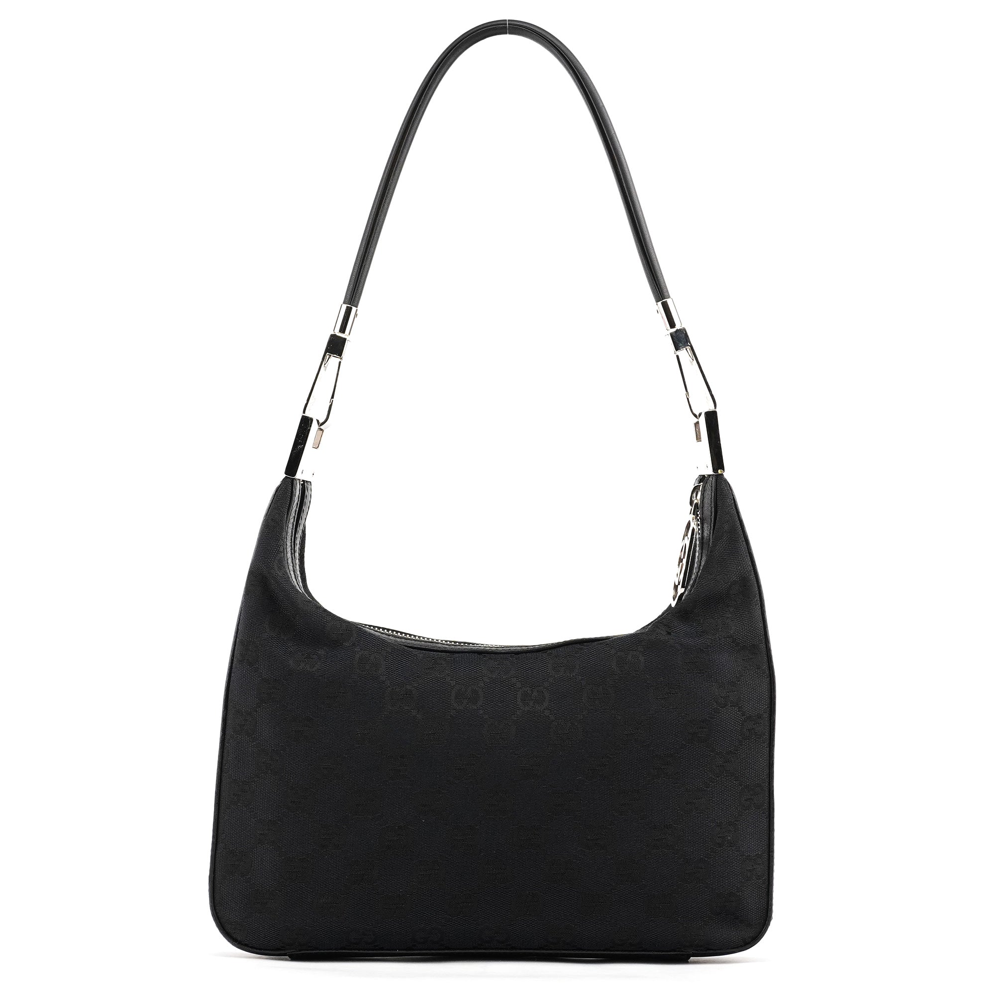 Gucci Hobo Bag aus schwarzem GG Canvas