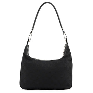 Gucci Black GG Hobo Shoulder Bag