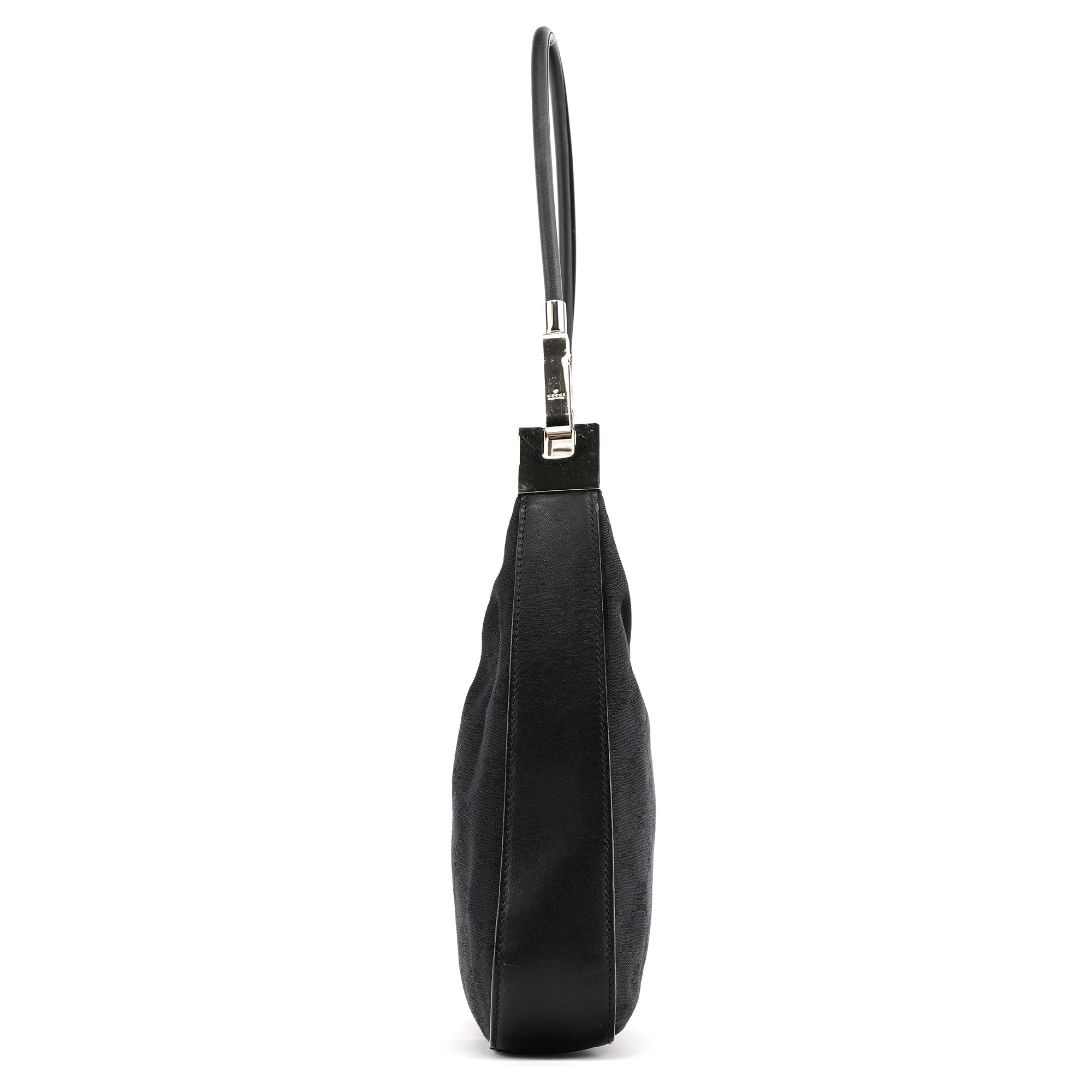 Gucci Hobo Bag aus schwarzem GG Canvas