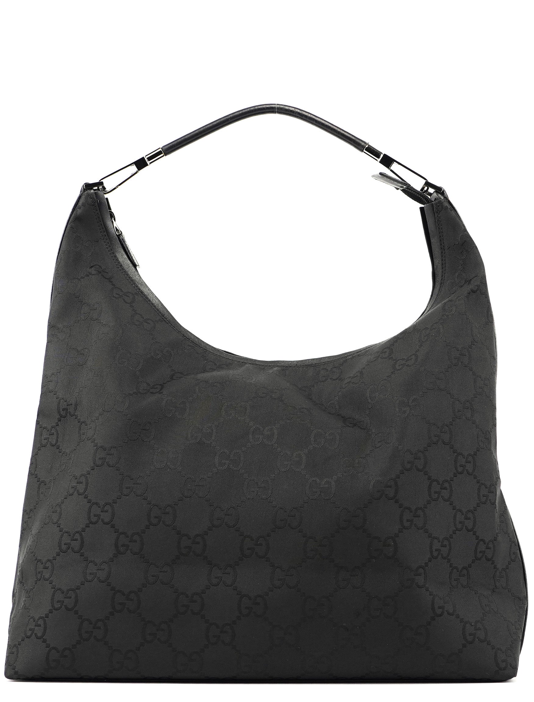 Gucci Black GG Hobo Shoulder Bag