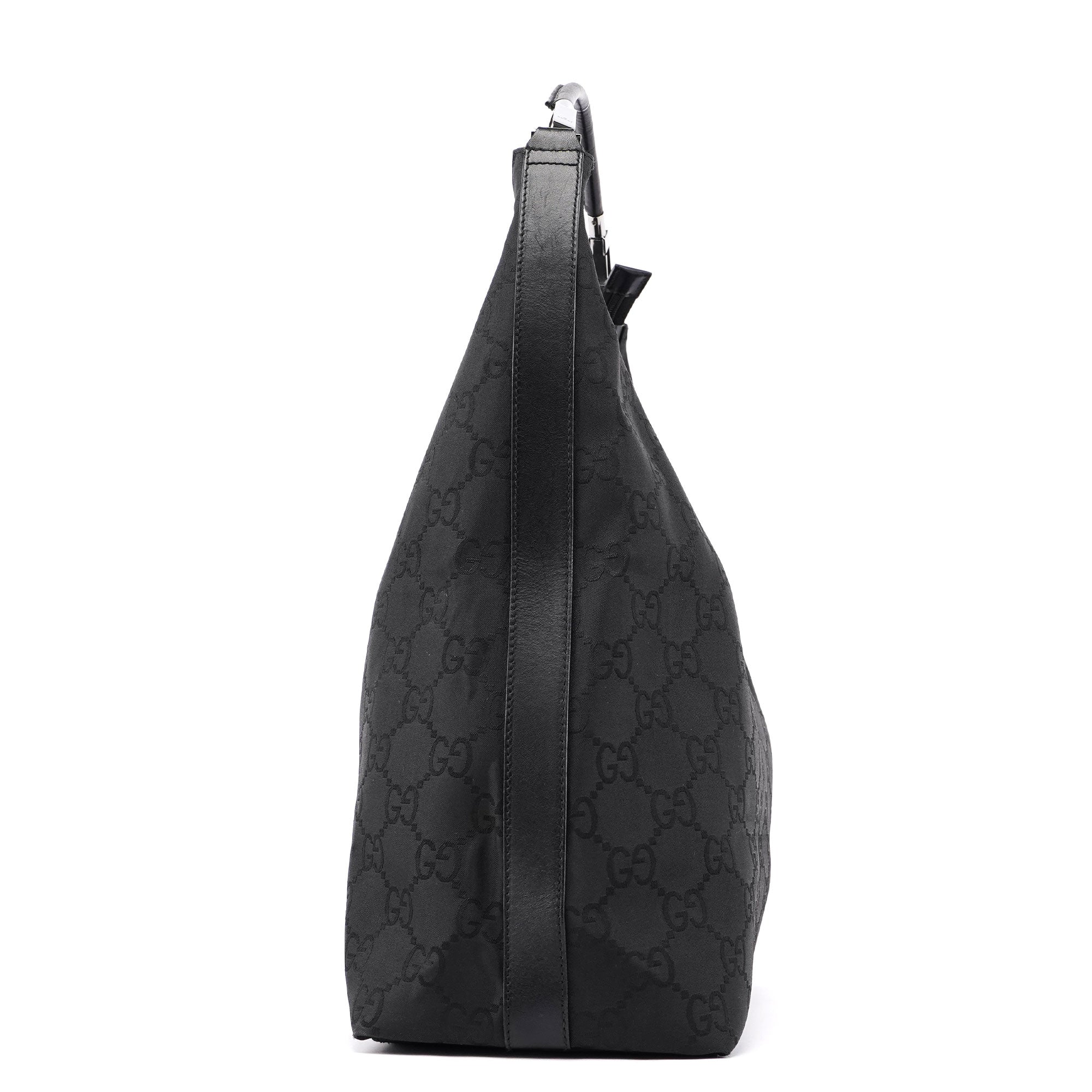 Gucci Black GG Hobo Shoulder Bag