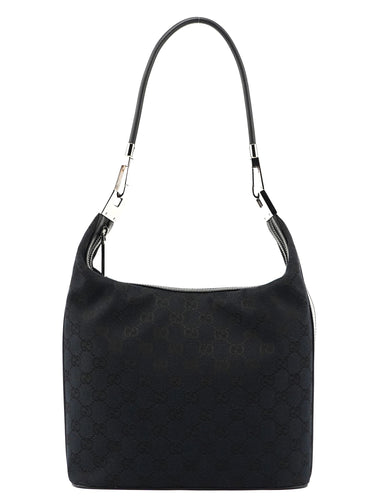 Gucci Black GG Hobo Shoulder Bag