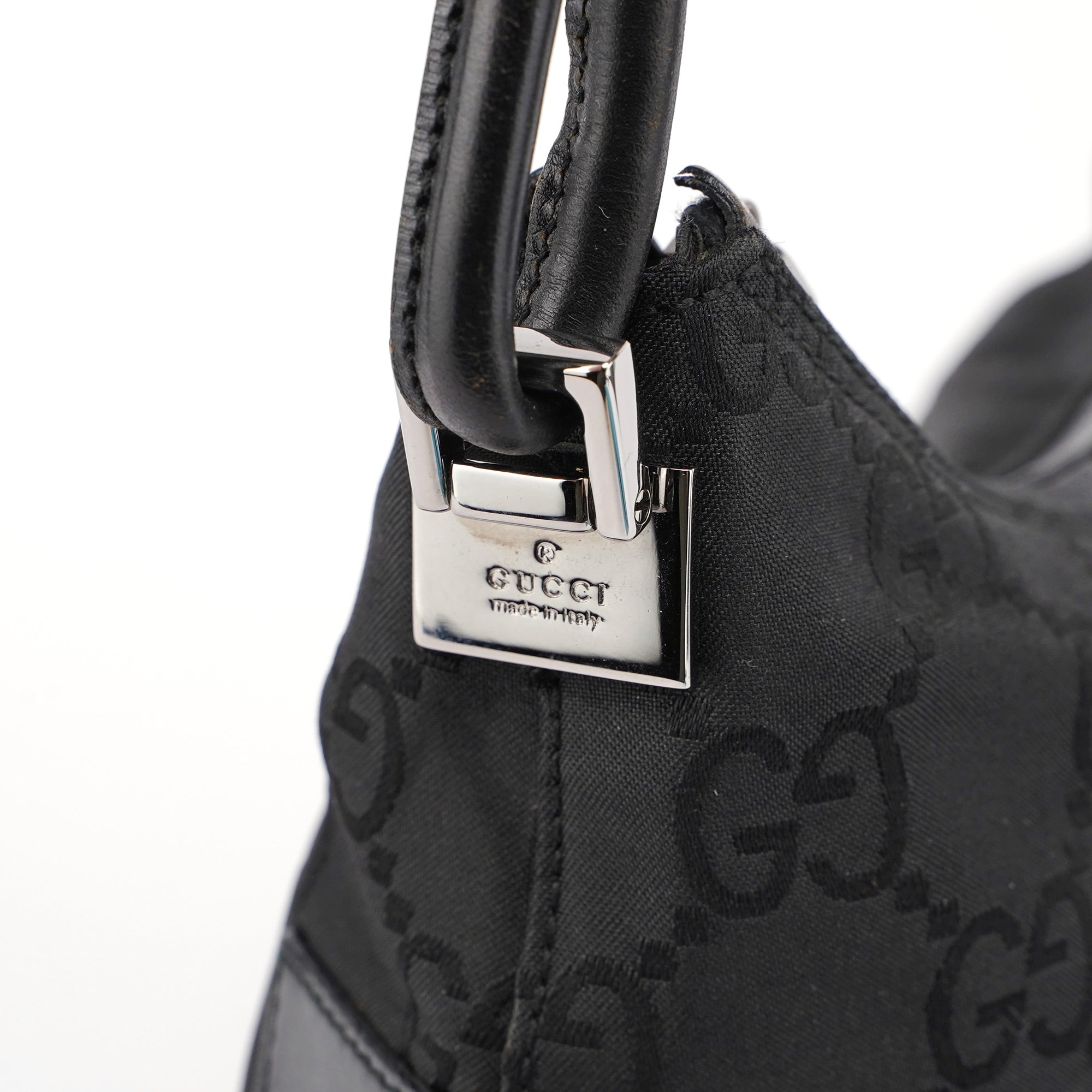 gucci Black GG Hobo Shoulder Bag