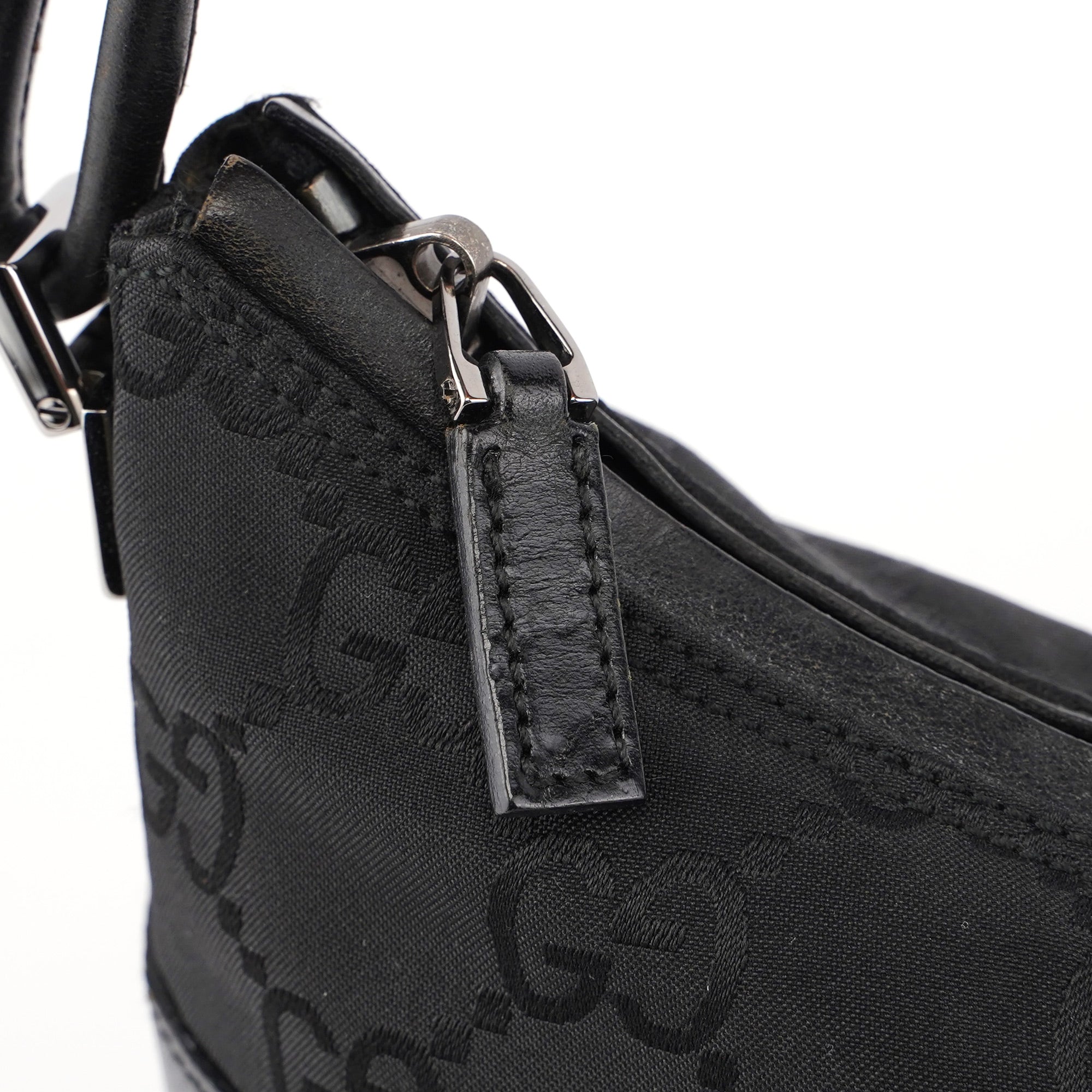 gucci Black GG Hobo Shoulder Bag