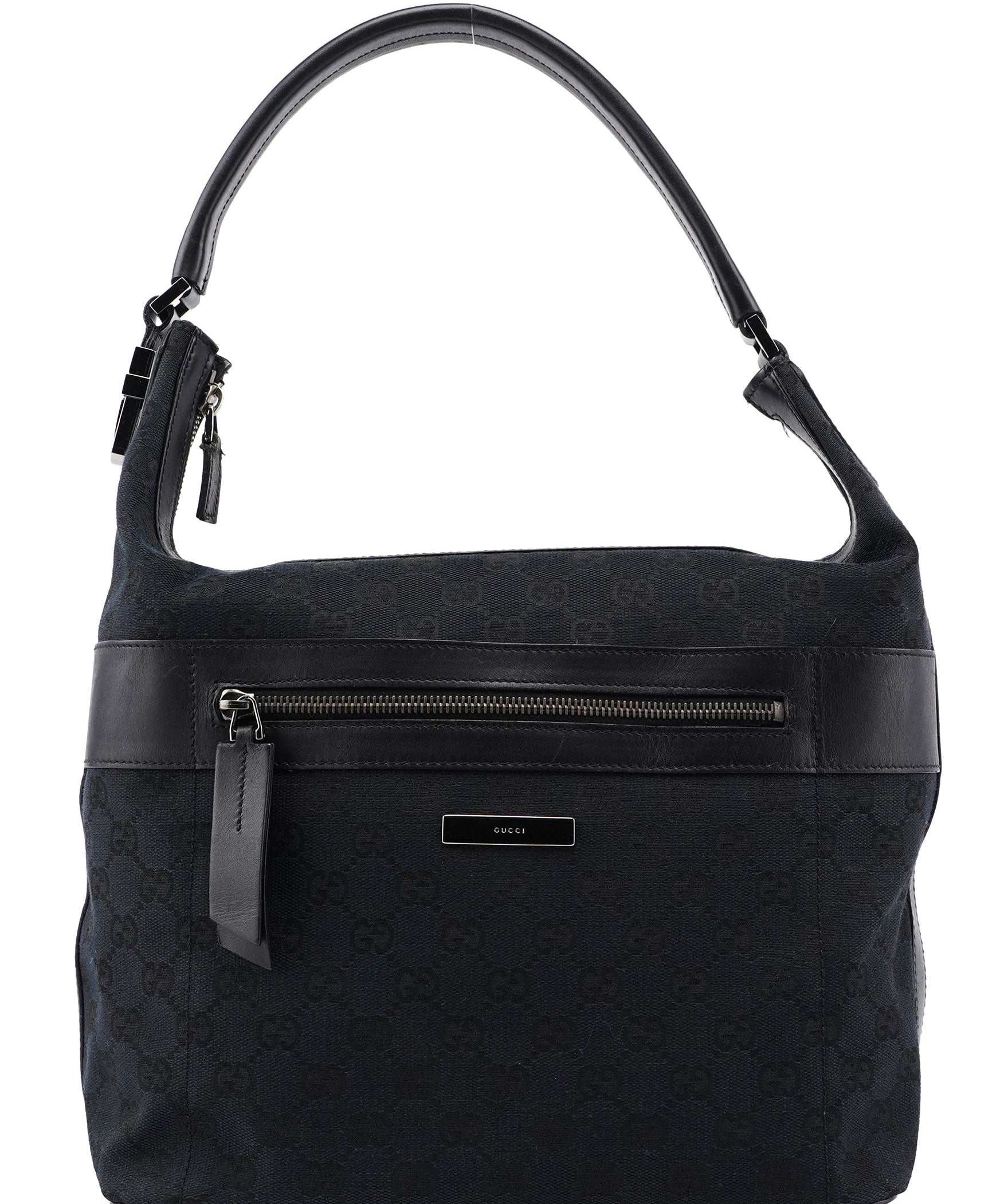 Gucci Black GG Hobo Shoulder Bag