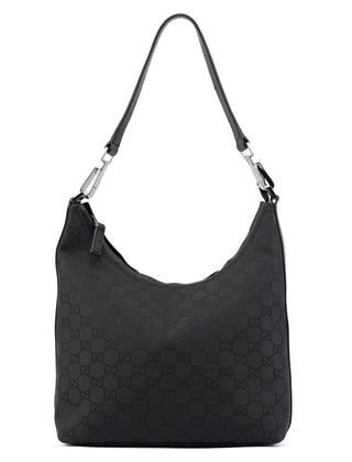 gucci Black GG Hobo Shoulder Bag