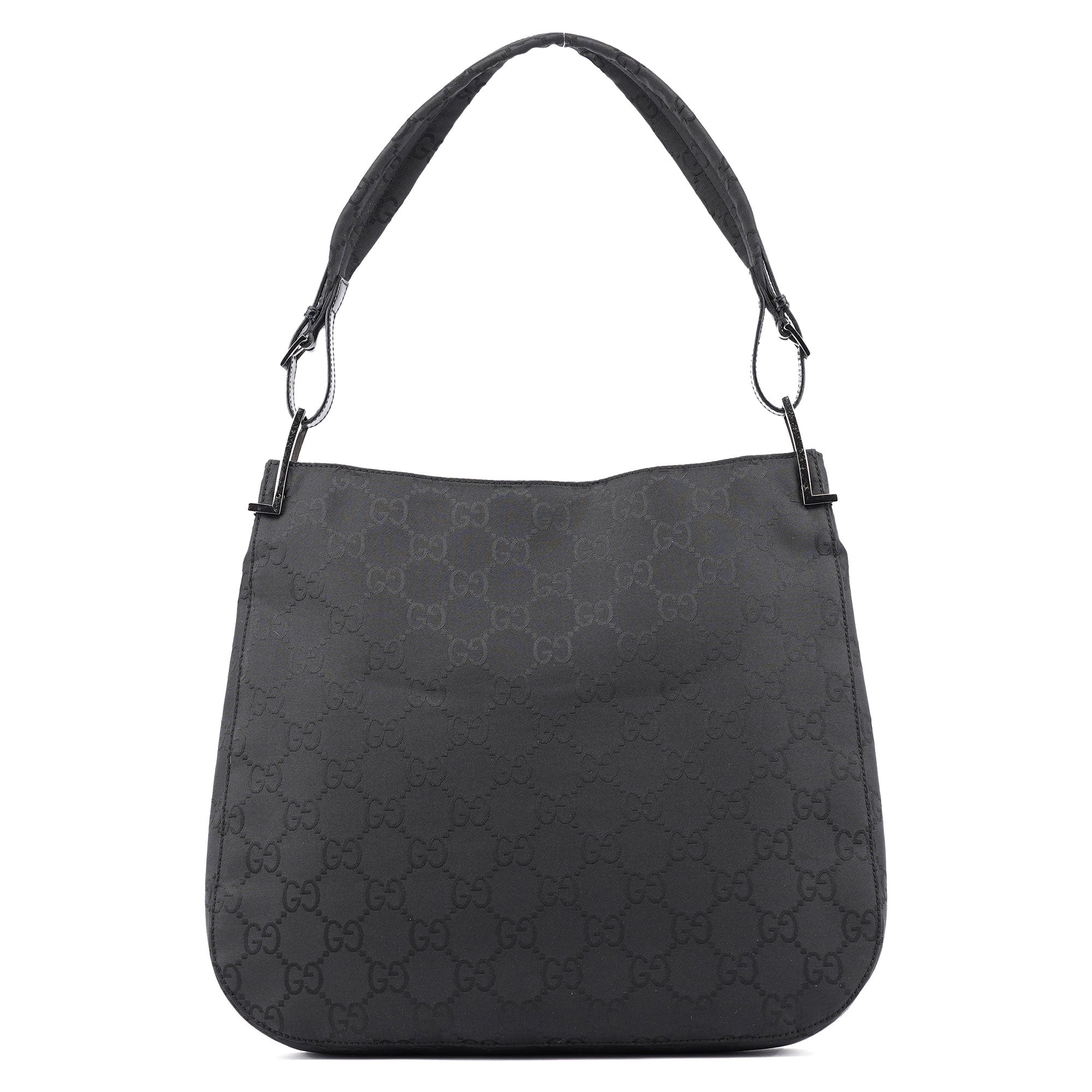 Gucci 001 3166 Sac hobo en nylon GG noir