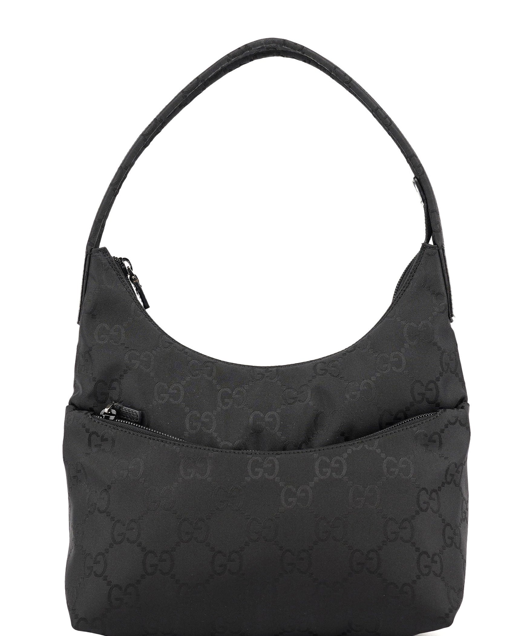 Gucci Black GG Hobo Shoulder Bag