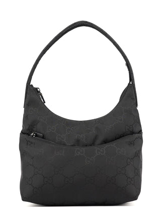 Gucci Black GG Hobo Shoulder Bag