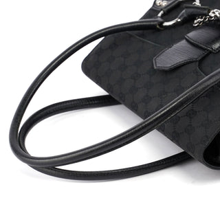 Gucci Black GG Horsebit Handbag