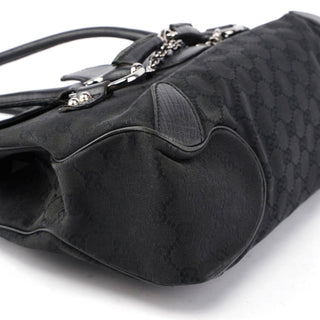 Gucci Black GG Horsebit Handbag