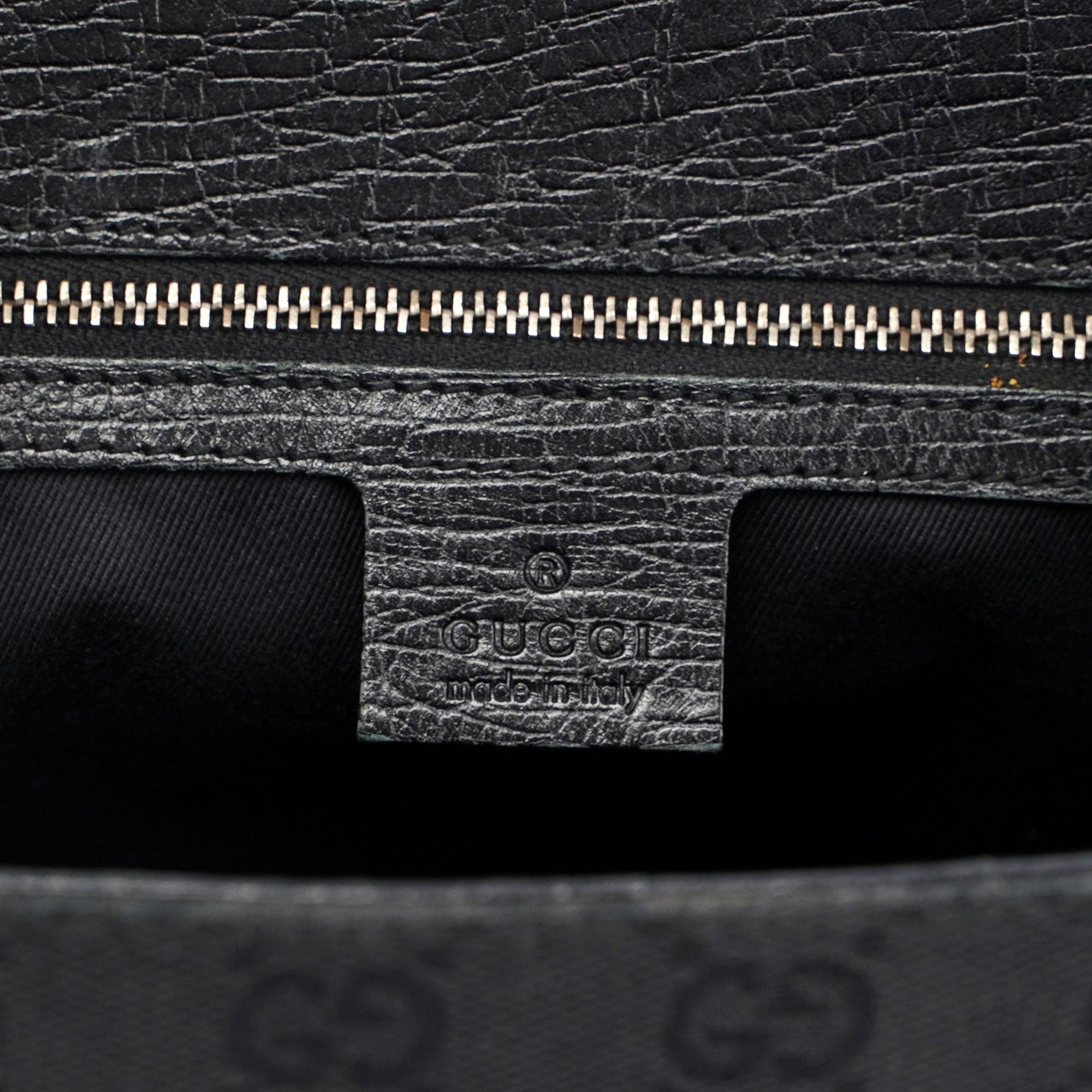 Gucci Sac à main GG Horsebit en toile noire
