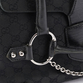 Gucci Black GG Horsebit Handbag