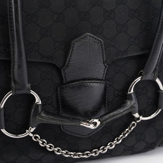 Gucci Black GG Horsebit Handbag