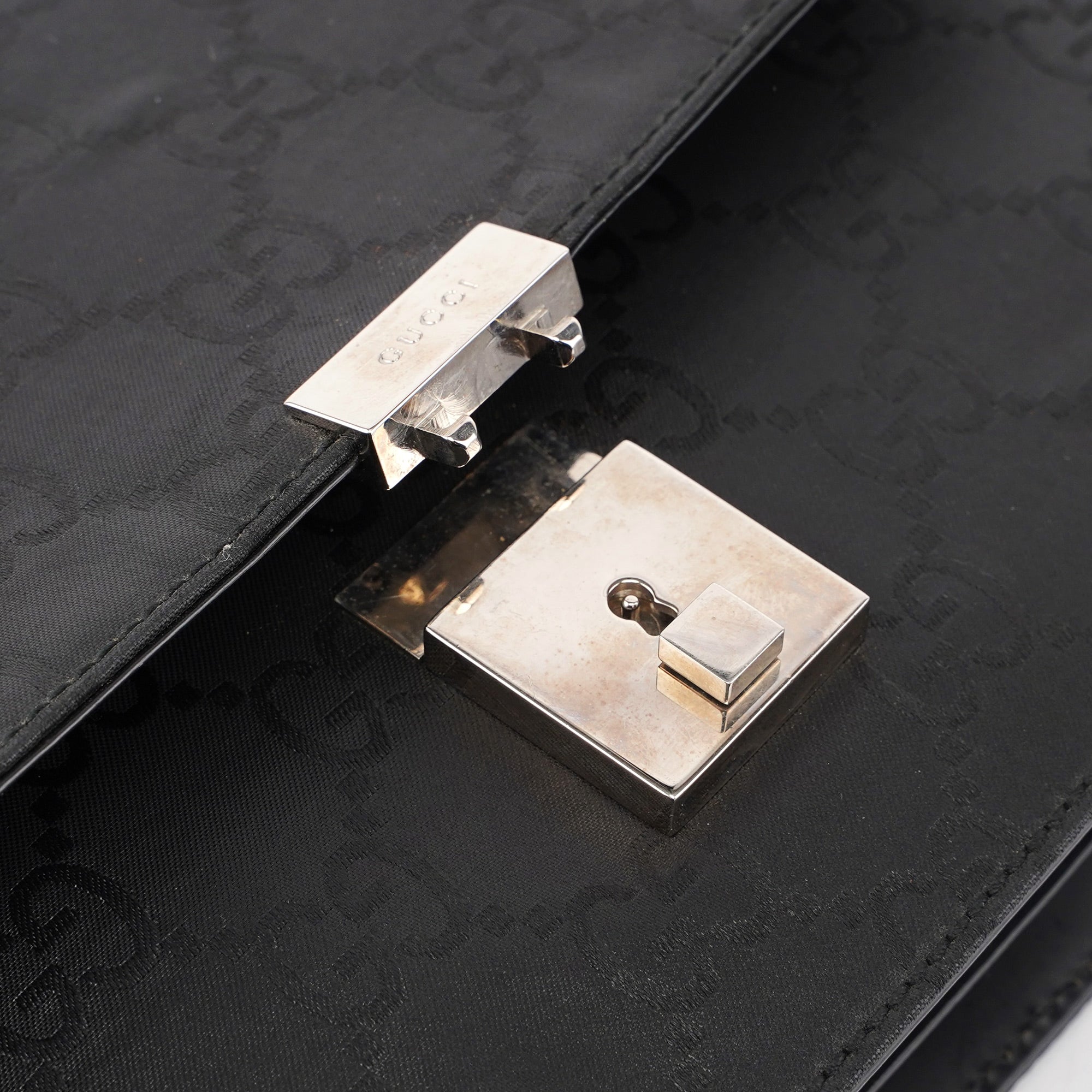 Gucci Black GG Keylock Clutch Bag